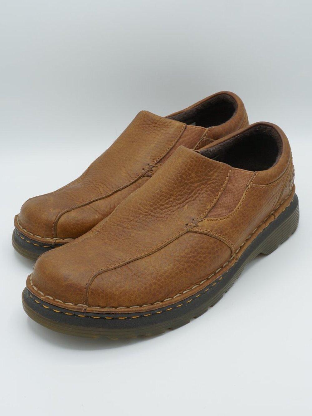 Dr. Martens Tevin Brown Leather Slip On Loafers Shoes Men's 8 / Women's 9
